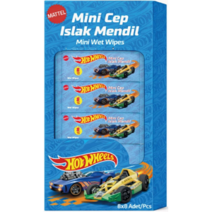 Hot Wheels Islak Mini Cep Mendili 8'li